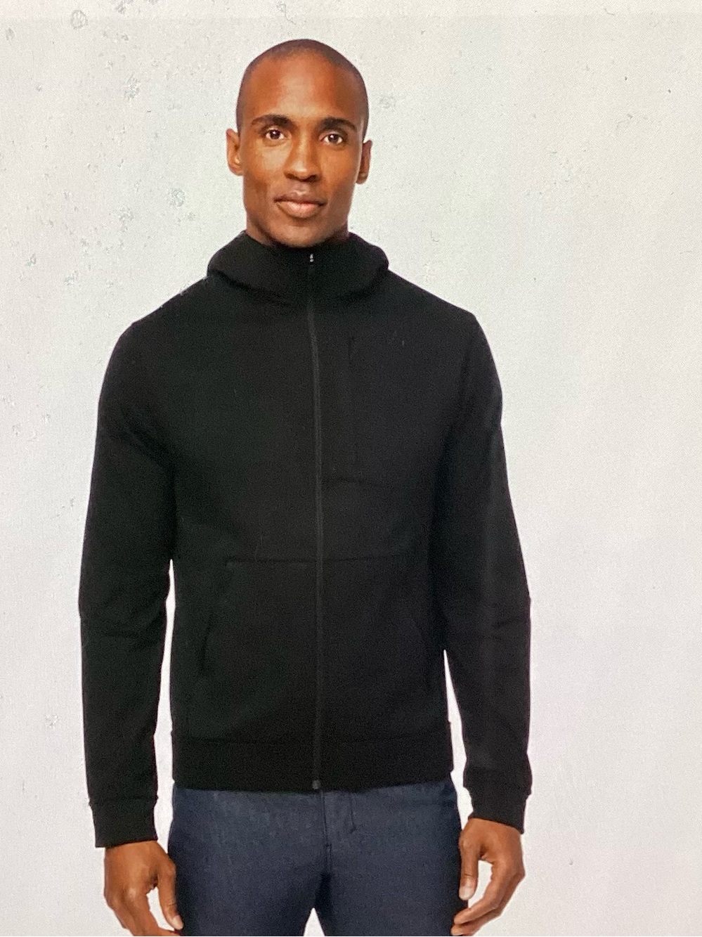 Lululemon athletica Men's City Sweat Black Zip-Up Hooded Sweater